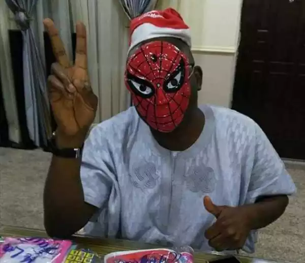 Fayose Turns ‘Spiderman’ For Children Party (PHOTOS)